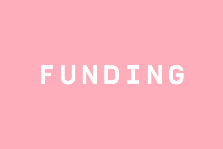 FUNDING on a pink background